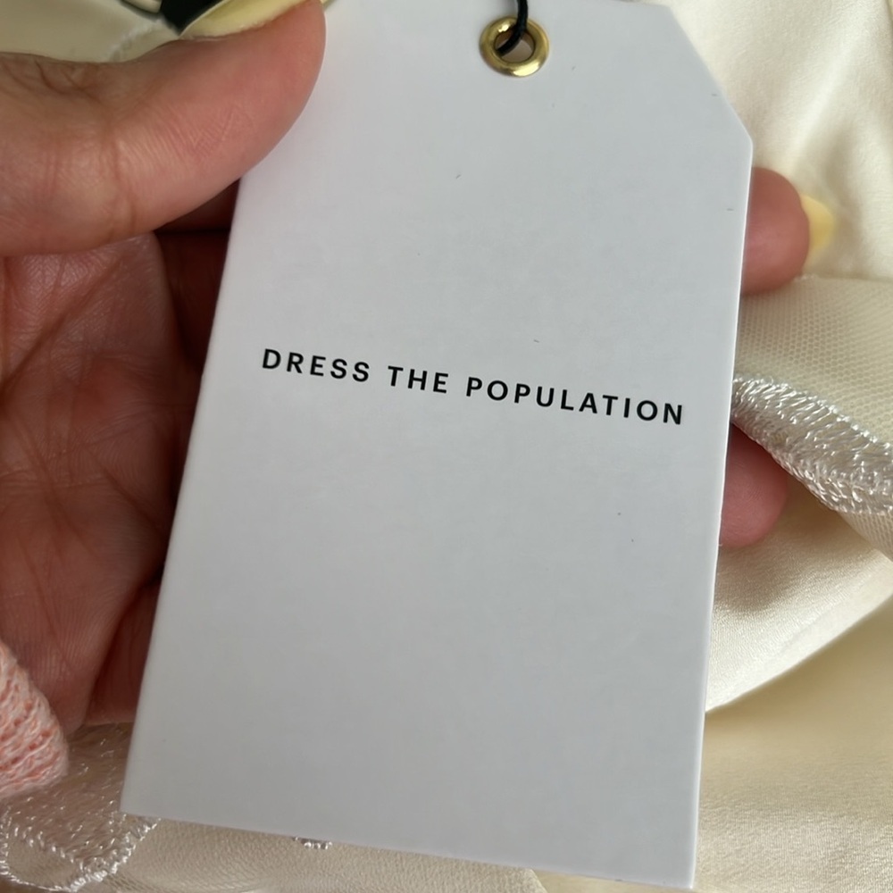 Dress the Population Floral Appliqué One-Shoulder Dress - Picture 8 of 9